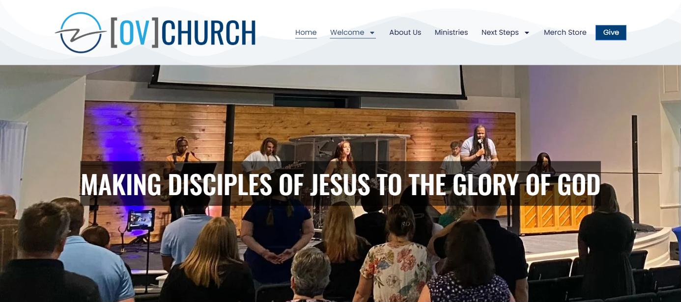 Homepage of the OV Church website
